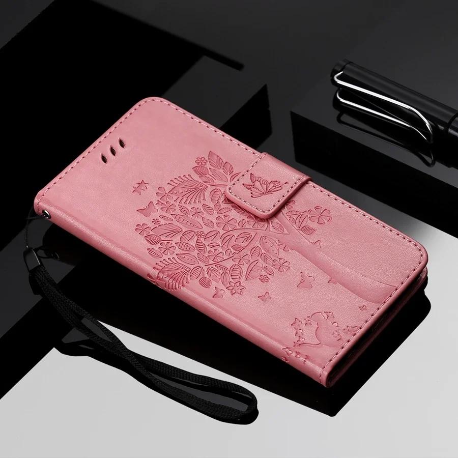 Кошелек с тиснением "Дерево" Чехол-книжка из кожи для Samsung Galaxy A07 A15 A16 A17 A35 A36 A55 A56 S25 Edge S24 S23 S22 S21 Ultra S20 FE