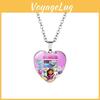 Стильное колье в форме сердца из кукольного домика Габби с блестящими акцентами из драгоценных камней