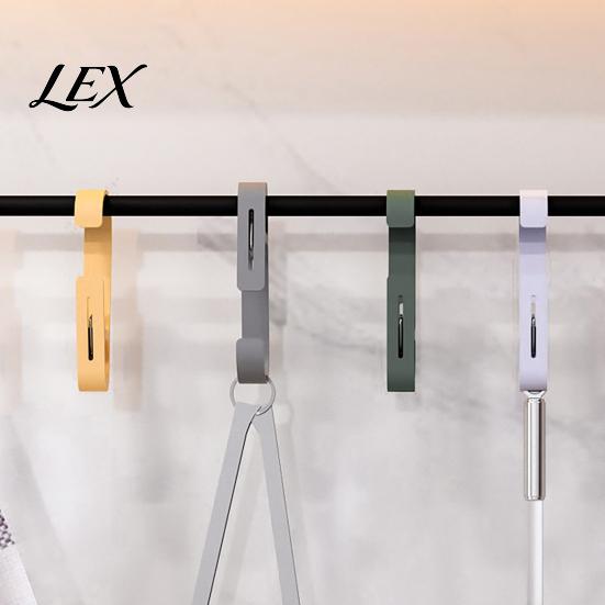 Non Slip Sock Hangers Laundry Hook with Clip, Non-Drilling ABS Closet Organizer, Multi Purpose Portable Clothes Drying Clips Durable Anti-slip