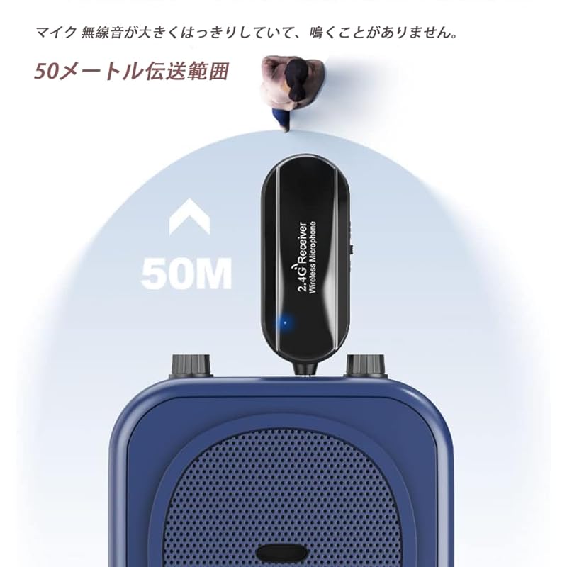 [Сертифицированный знак технического соответствия] Беспроводной микрофон 2.4G головной микрофонный комплект беспроводной микрофон сценический портативный громкоговоритель передача на расстояние 50 м