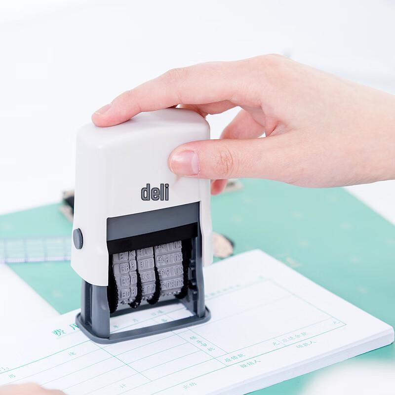 Deli 79952 Self-Inking Adjustable Production Date Stamp Kit