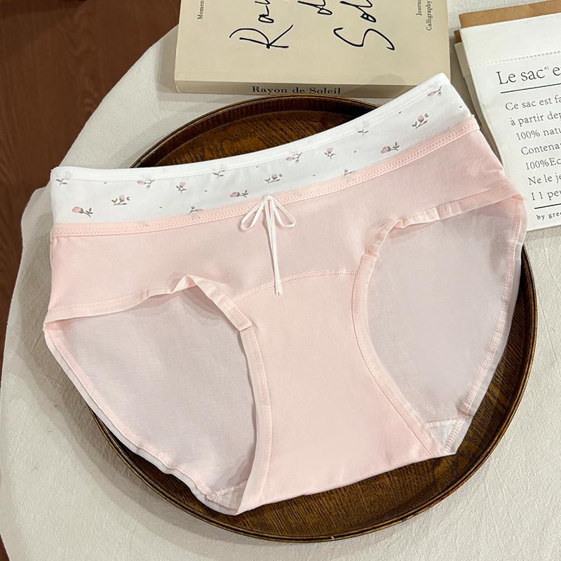 Women's Pure Cotton Antibacterial Panties - 2025 New Summer Thin Style Ladies' Briefs with Full-Cotton Crotch.
