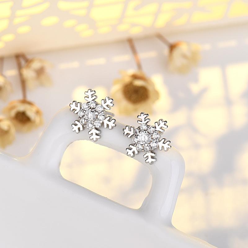 New 925 Sterling Silver High Quality Zircon Stud Earrings for Women Exquisite Student Girlfriend Jewelry Accessories Wedding