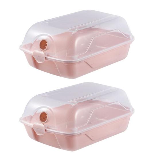 2 Pcs Shoes Storage Box Thickened Transparent  Ventilation Hole Dust-proof Anti-crack Reusable Universal Boot Box Car Travel Shoe Container