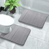 3 Pieces Bath Mat Set Bathroom Rug Water Absorption Non-Slip Thick Machine Washable Quick Dry Toilet Mat Shower Carpet