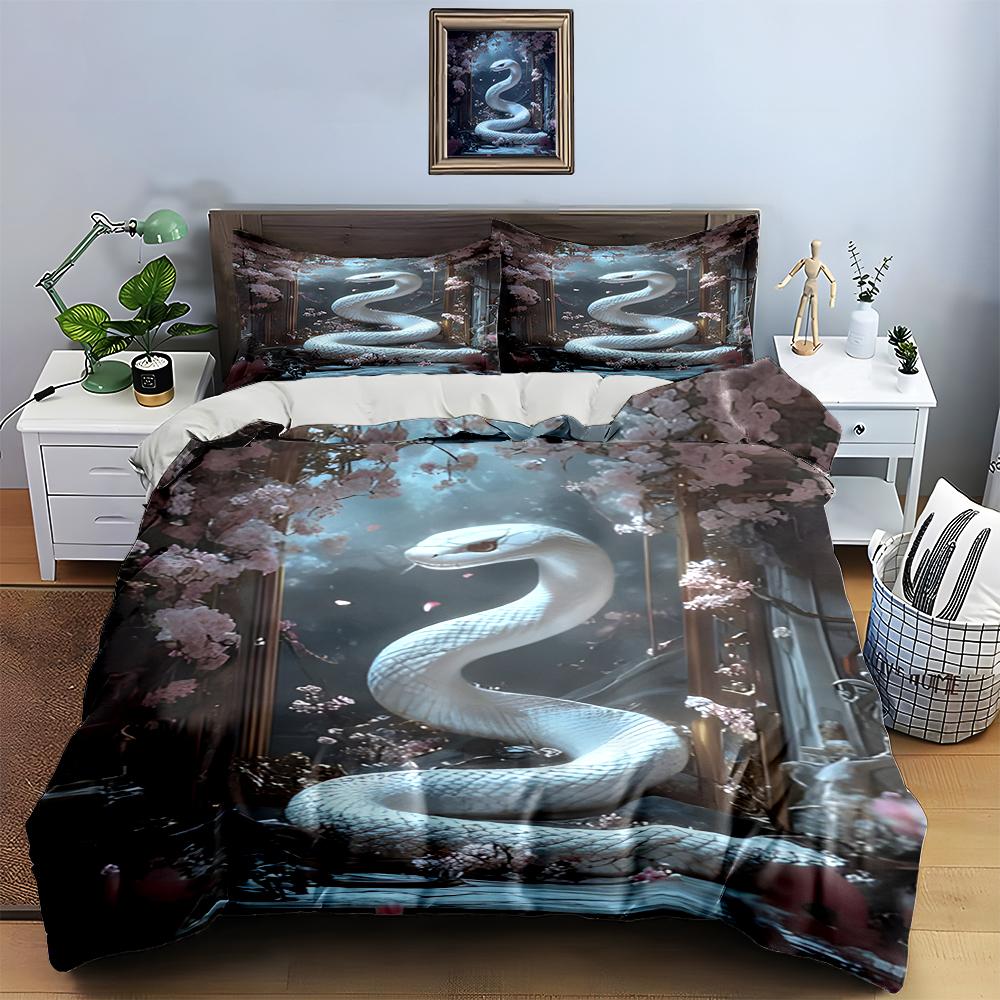 Elegant snake design. Bedding Duvet cover sets Duvet covers Pillowcases gifts (1 * Duvet Cover 2 * Pillowcases, without duvet insert)