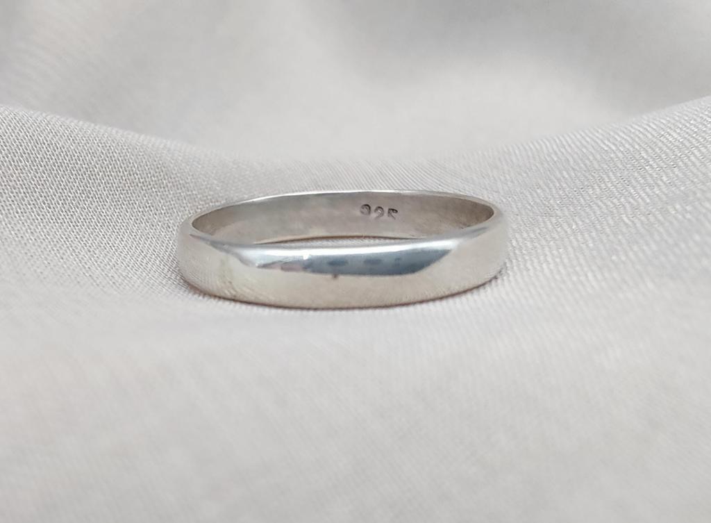 925 Sterling Silver Minimalist Band Ring: Unisex Wedding Promise Jewelry