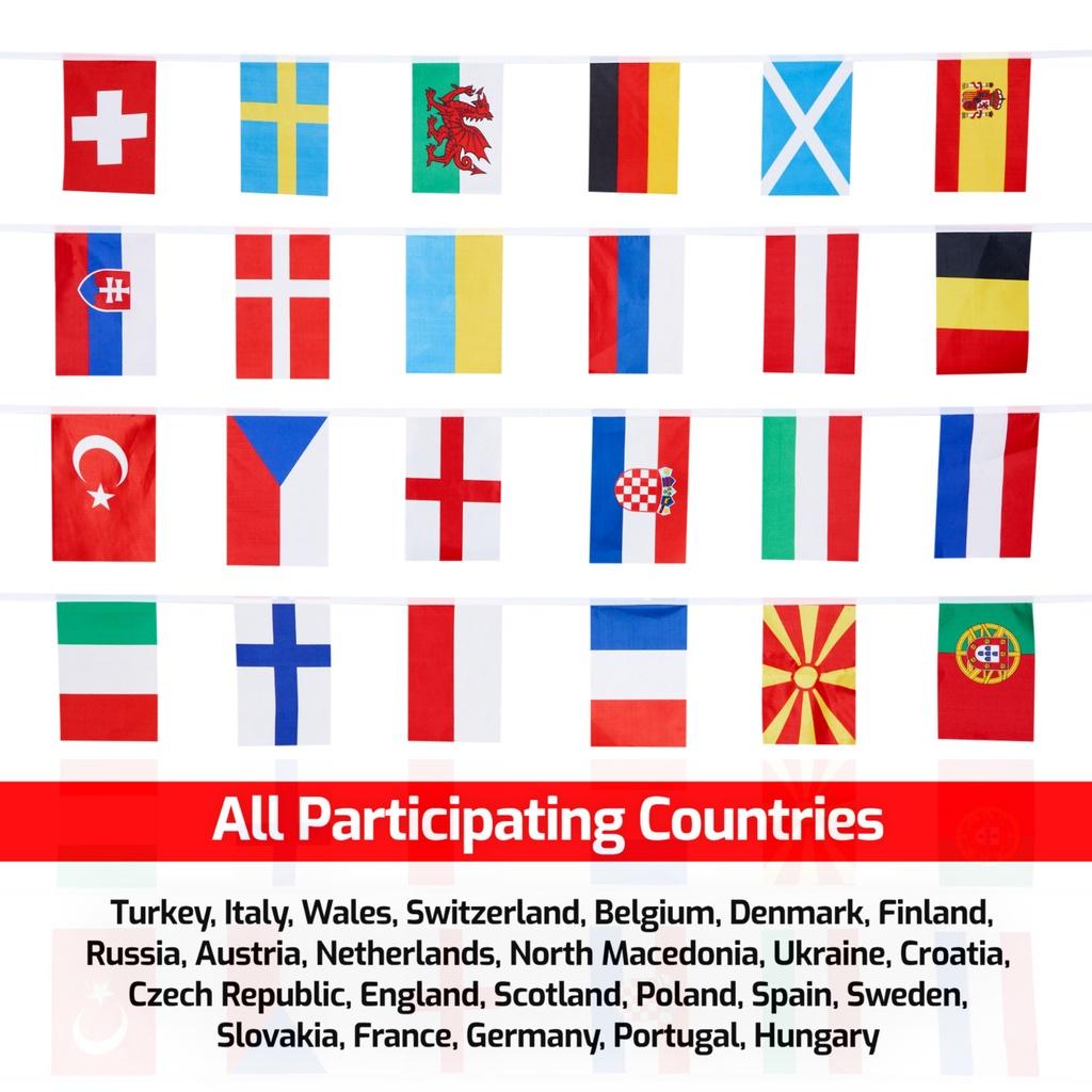 Флажки Евро 2021 Премиум Качества Турнирные Флаги Для Всех 24 Наций В Ярких Цветах