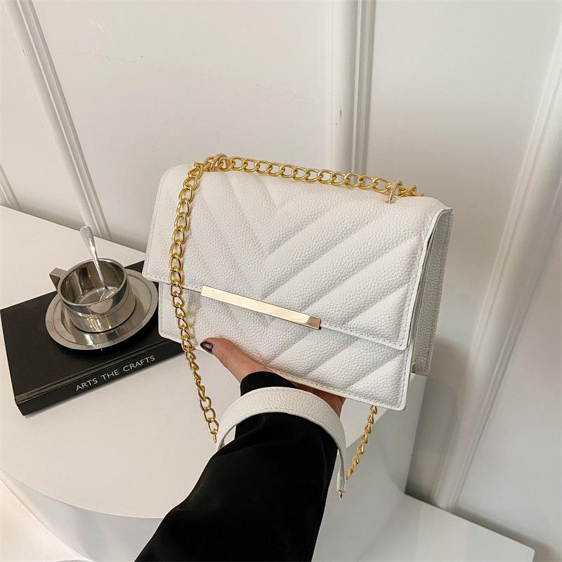 Сумка Commuter, большая вместимость, модная сумка через плечо, сумка через подмышку, цепочка, новая, весна и зима, маленькая квадратная сумка для женщин