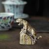 Статуэтка Тигра Латунная Скульптура Ремесло Декоративные Аксессуары Игрушка Фигурка Коллекционная Животное Украшение
