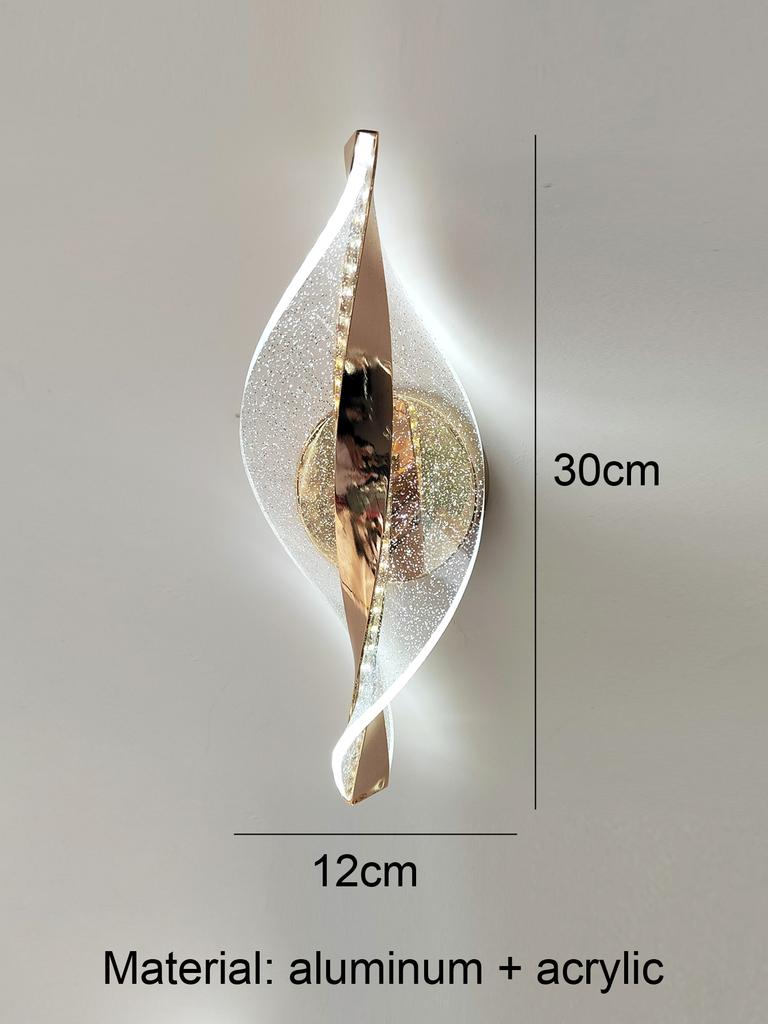 Luxury LED Modern Acrylic Gold/Black Wall Sconce,Hallways,Bedroom Night light,Outdoor Interior Lighting Wall Lamp Home Decor