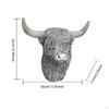 Cow Decor Head Figurine Resin Cute Animal Wall Hanging Decoration for Park Farm