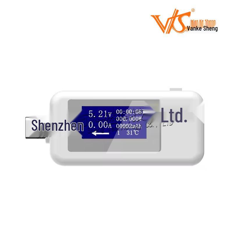Многофункциональный USB-тестер и зарядное устройство Type-C с цифровым дисплеем вольтметра/амперметра