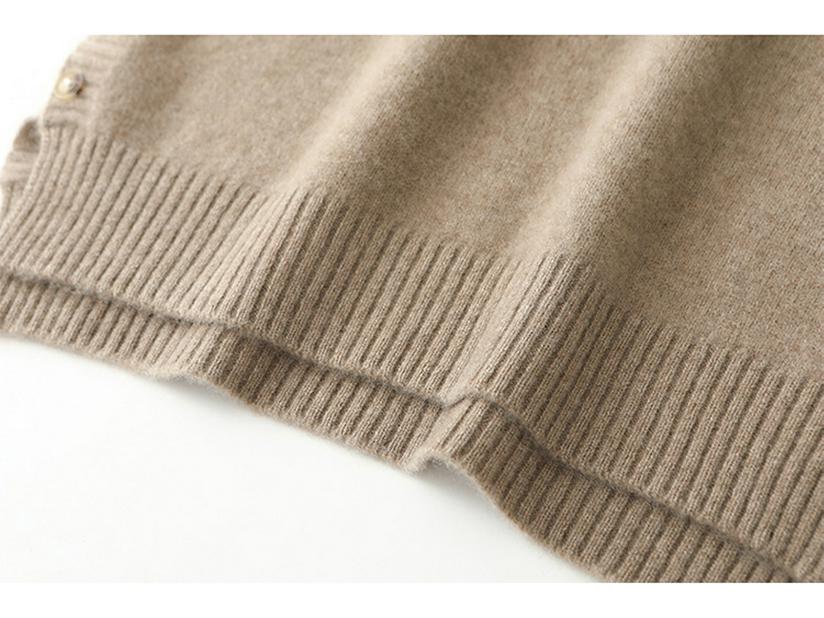 Кашемировый вязаный жилет с V-образным вырезом: Свободный крой, без рукавов, простой пуловер