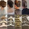 56 стилей Корейские металлические золотые серебряные женские заколки и зажимы-крабы для волос Аксессуары Геометрические крабы Головной убор Женские украшения