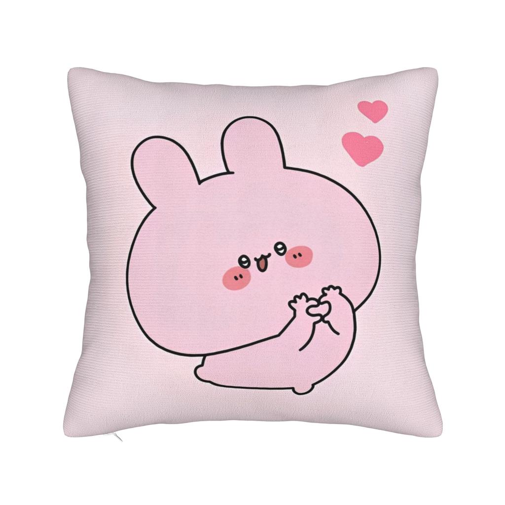Asamimichaan Asleep Cartoon Square Pillow Case Cute Asamimi Cushion Covers Awesome Polyester Decorative Pillowcover For Home 18"