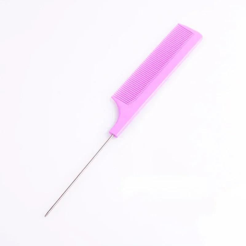 Профессиональная расческа для парикмахерской, пластиковая термостойкая антистатическая расческа для плетения крысиного хвоста, изогнутая расческа для пробора, аксессуары для волос