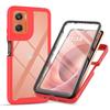 Case for Moto G06, includes built-in screen protector + clear back cover