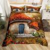 Cute Mushroom Duvet Cover Set Cartoon Mushrooms Comforter Cover Wild Mushroom Bedding Set Wildflower Botanical Plant Quilt Cover