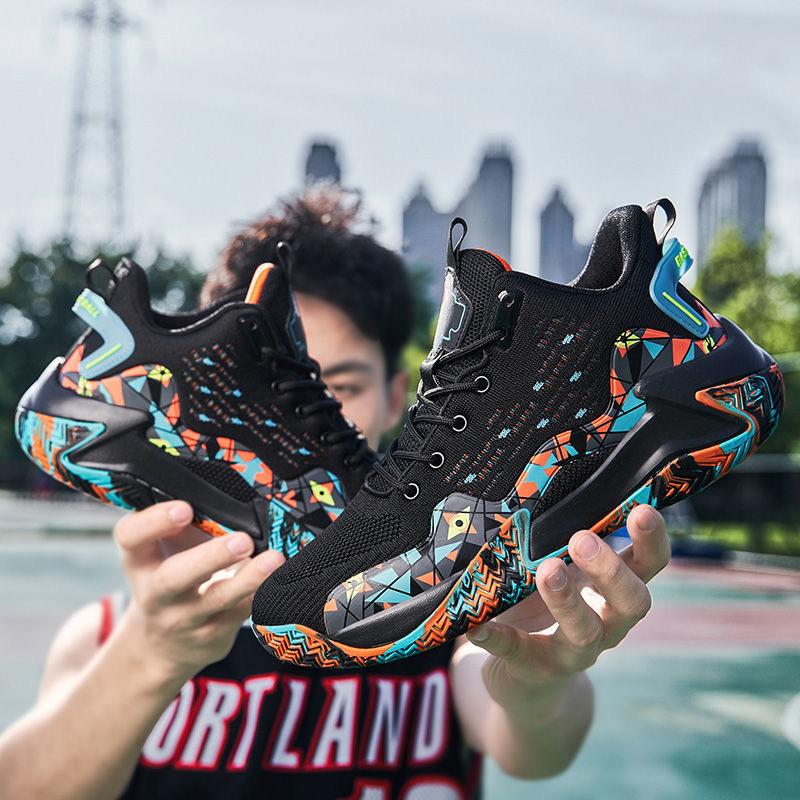 Новые мужские баскетбольные кроссовки дышащие спортивные мужские кроссовки большого размера высокая эластичность высокая поддержка мужские кроссовки