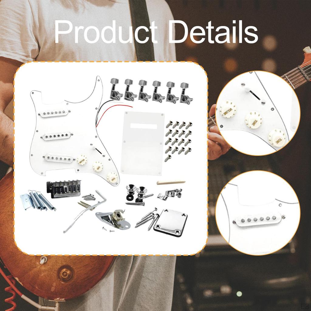 Сделай сам Электрогитара 11 отверстий Пикгард Портативный Многофункциональный Sss Пикгард Колки для