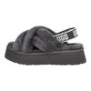 Disco Sheepskin Cross Comfort Fashion Sandals Женские сандалии Серые 1121550-CHRC