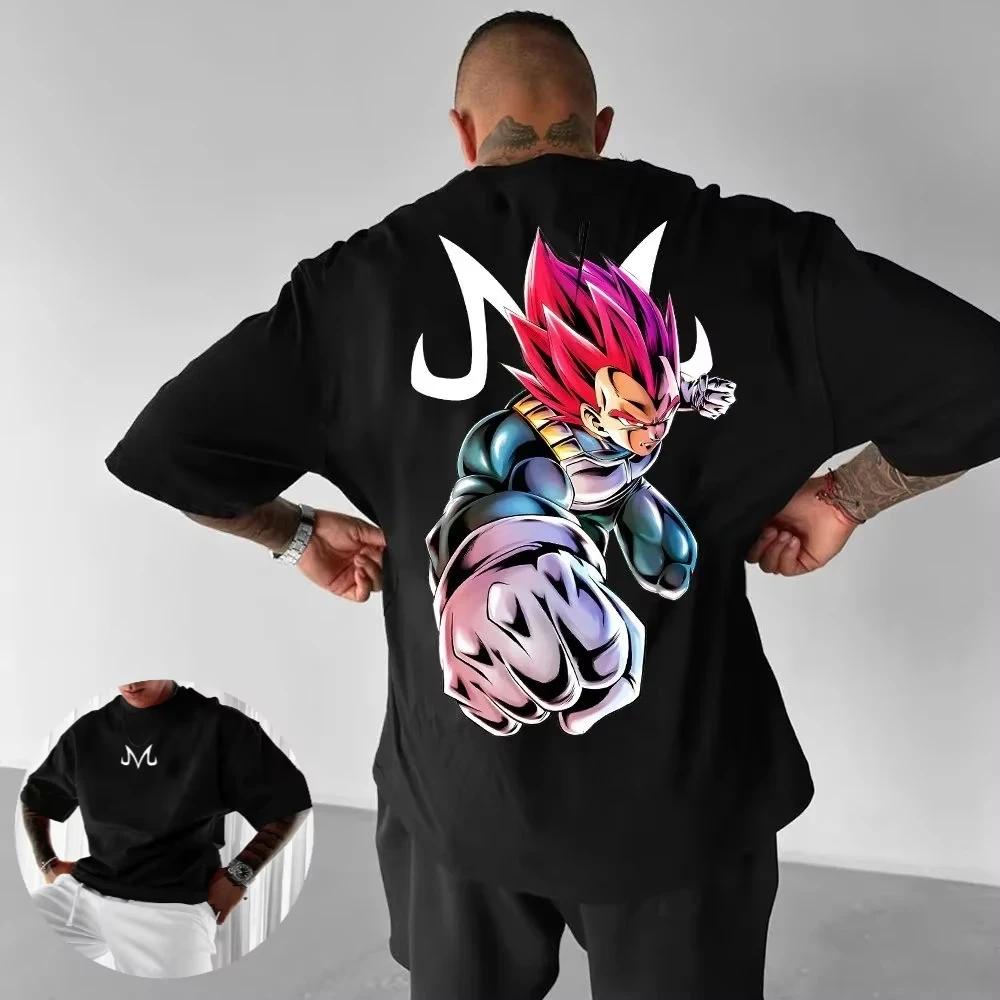 Dragon Ball Анимация Совместный Летний Новый Футболка Мужская Харадзюку Свободный Повседневный Уличный Тренд Хип-Хоп Короткий Рукав Родительский Топ