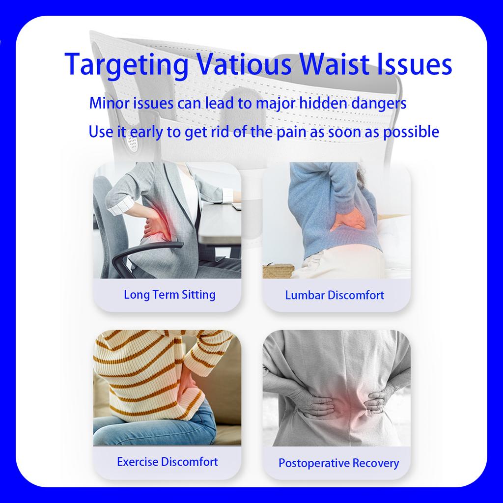 Breathable Back Brace, Pain Relieving Back Support Belt for Men & Women, Pain Relieving Lower Back Support, Adjustable Support Straps for Sciatica