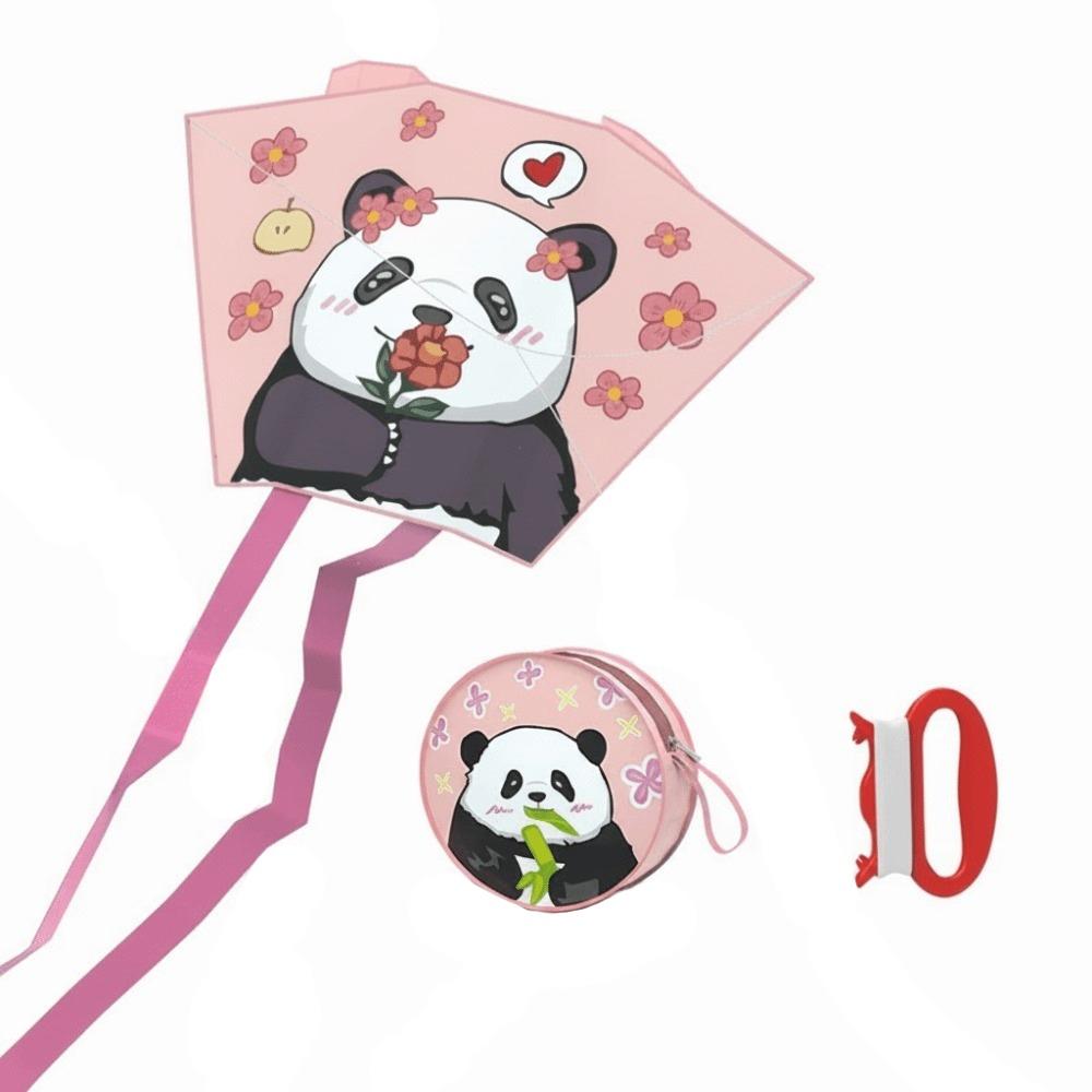 Handheld Animal Kite Portable Foldable Kite Breeze to Fly Cartoon Panda Kite Children Sports