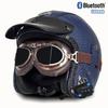3C Certified Retro Style 3/4 Motorcycle Helmet Men Women ABS Half With Bluetooth Compatible Visor Options