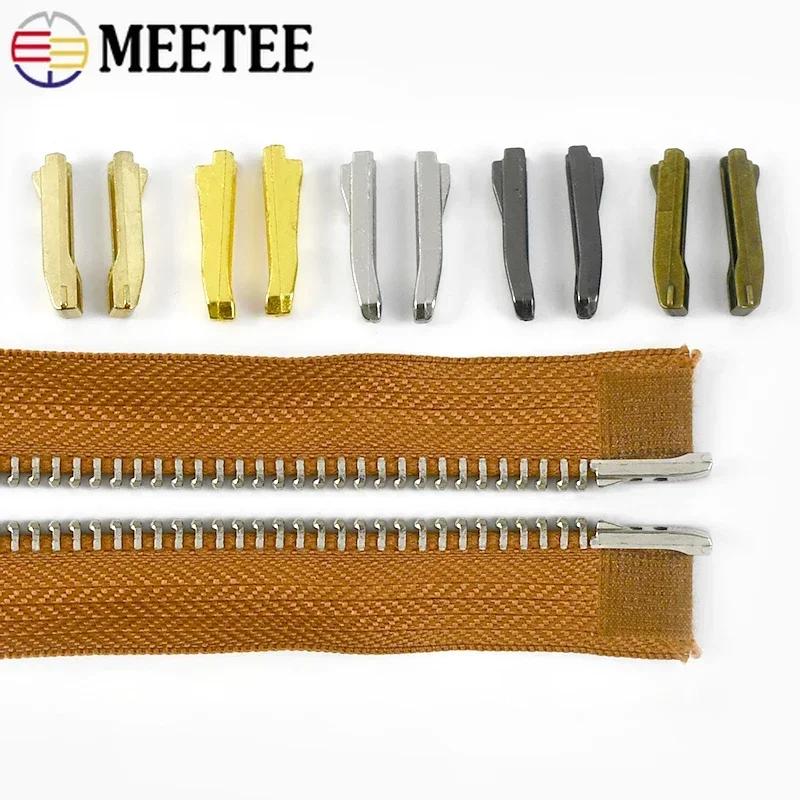 10-30 комплектов 3#5#8#10# Защелка для молнии Стопор против скольжения Двусторонняя заглушка для молнии Пряжка Комплекты для ремонта головок молний с двойным открытием Швейные принадлежности