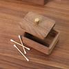 with Cover Desktop Toothpick Box Walnut wood Dental Floss Box Floss Stick Organizer  Home