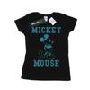 Disney Womens/Ladies Mickey Mouse Distressed Kick Mono Cotton T-Shirt