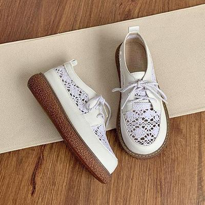 Модные женские мокасины на платформе, сетчатые, дышащие, женские, плоские, повседневные, на шнуровке, с толстой подошвой, женские туфли, бежевые мокасины