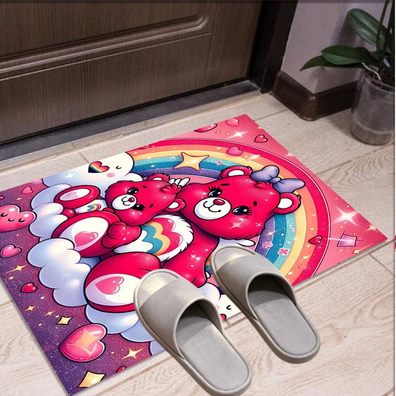 Care Bears Pattern Rug, Indoor/Outdoor Mat, for Picnic, Gameroom, Bedroom, Office, Living Room, Home Decor Carpet, Birthday Gift