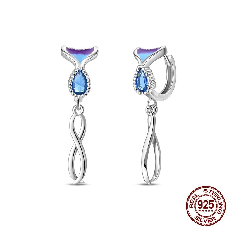 Серьги-гвоздики для женщин Медь Разноцветная Ракушка Морская звезда Сверкающая Бабочка Роскошные Изысканные Ювелирные Изделия Серьги для Девочек