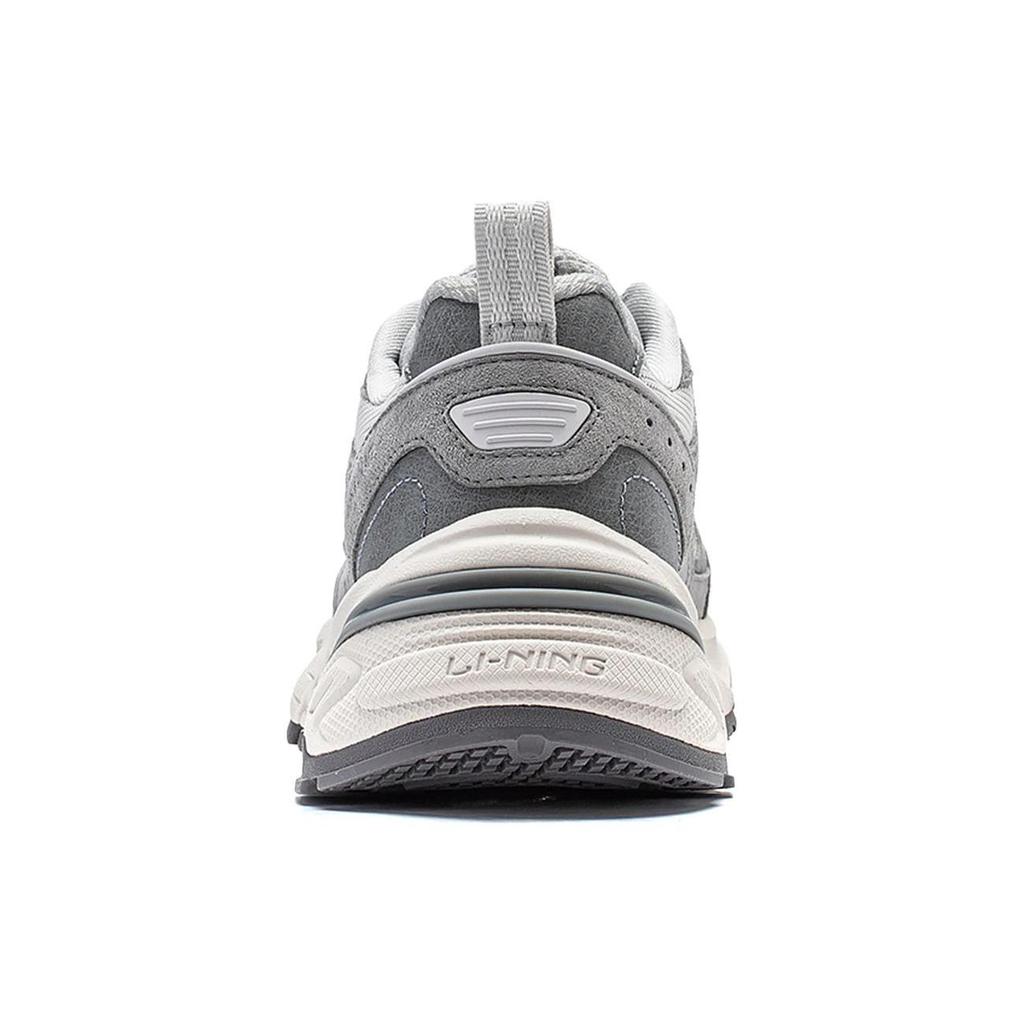 Li-Ning Comfortable Versatile Thick Sole Height Increasing Non-Slip Low Top Casual Shoes Women Sneakers Gray AGCT426-2