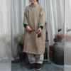 Chinese Style Warm Dresses Women Autumn Winter Stand Long Sleeve Female Thicken Dress