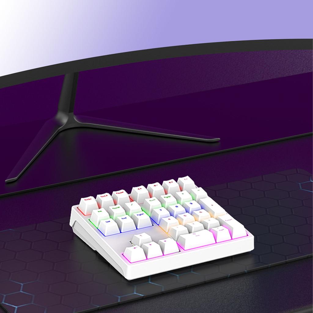 Проводная механическая цифровая клавиатура USB C 34 клавиши цифровая клавиатура с RGB-подсветкой для ноутбука настольного ПК