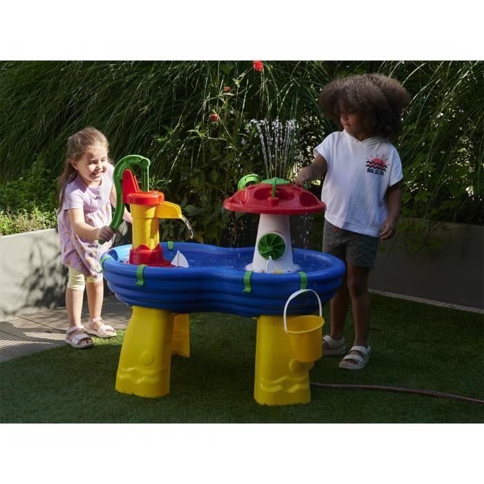 Table d'eau pour enfants - Aquaplay - Champignon Arroseur - 2 bâteaux et 2 figurines incluses