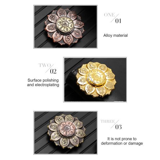 1/2 шт. Медитация Будда Лотос Спиннер Игрушка Снятие Стресса Тревоги Подростки Взрослые Гироскоп для Кончиков Пальцев Портативная Дорожная Сенсорная Вращающаяся Игрушка