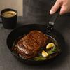 Uncoated Cast Iron Pan Flat Omelette Pan Durable Steak Frying Pan  Gas Induction Cooker