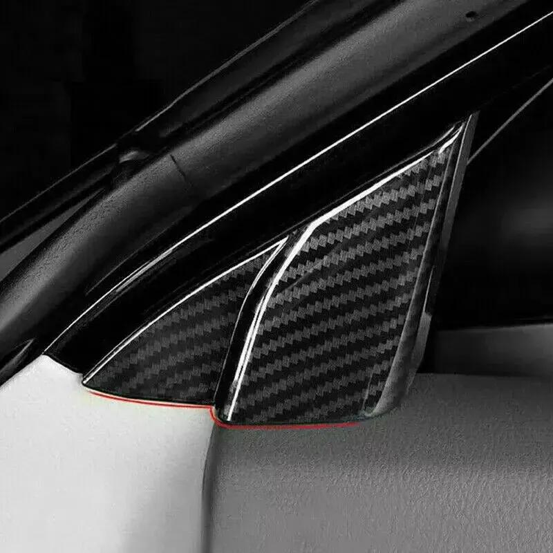 Для Toyota Camry 2018-2024 ABS Углеродное волокно Накладка на переднюю стойку (A-pillar) Накладка на зеркало передней двери Треугольная накладка Декоративная накладка Аксессуары