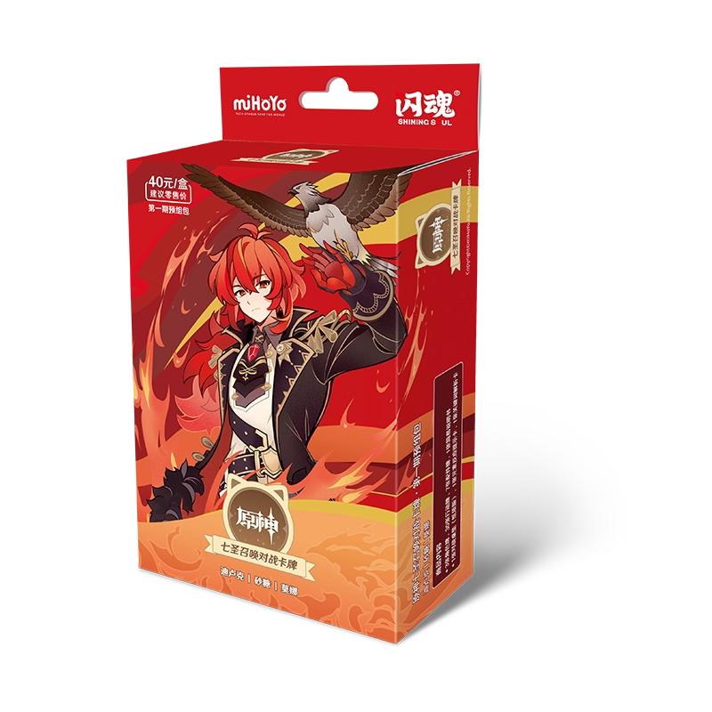 100% Оригинальная карта Genshin Impact Genius Invokation TCG Боевая карта Ху Тао Райдэн Сёгун Карточка из коллекции персонажей Детская игрушка Подарки