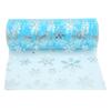 Tulle Rolls Shiny Glitter Delicate Soft Blue Printed Tulle Roll Gift Tie Party Table Decoration