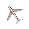 Unisex Luxury Zirconia Airplane Brooch Lapel Pin