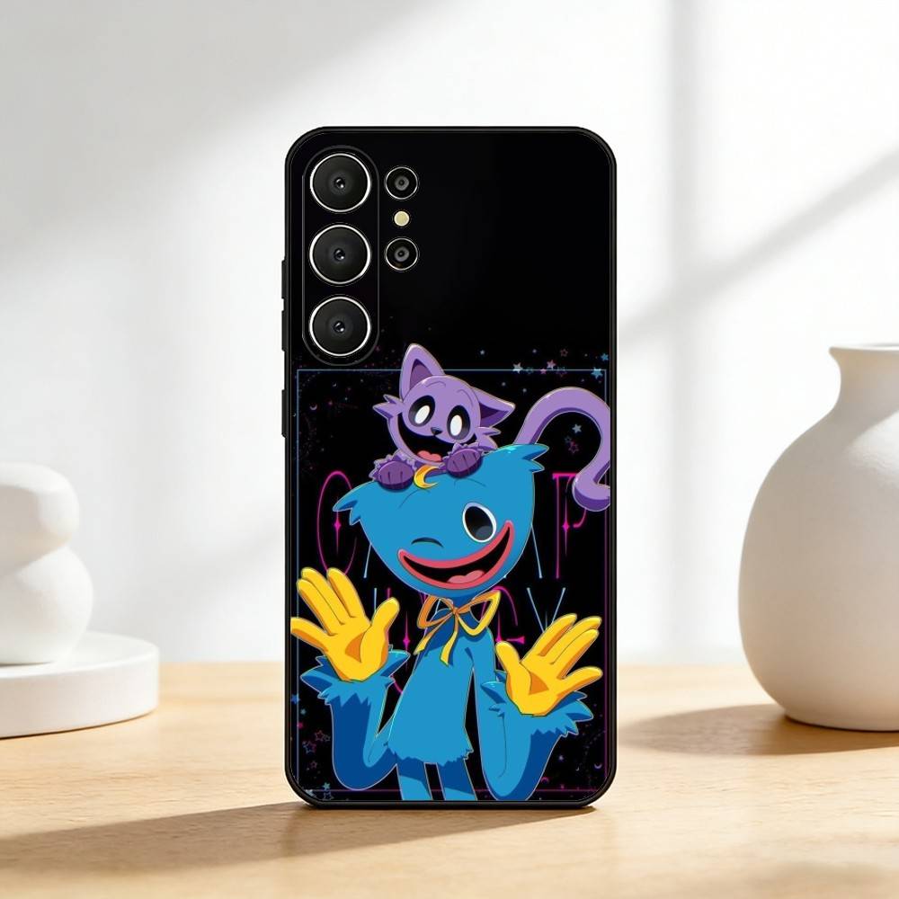 Игровой чехол для телефона H-huggy W-Wuggy для Samsung S26, S25, 24, 23, 22, 30, 21, 10, 9, Ultra, Plus, Lite, FE Мягкий черный чехол