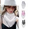 Cowgirl Bandanas Sequin Bachelorette Bandanas Disco Fashion Neckerchief Bandanas Cowgirl Bachelorette Fringe Bandanas