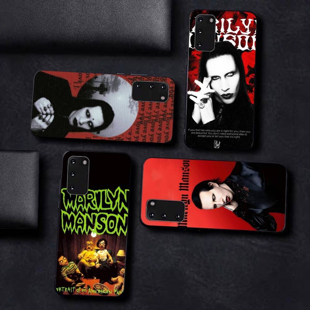 Чехол для телефона Marilyn Manson Rock Band для Samsung S 24 Fe 25 Ultra Plus 20 Lite 21 30 22 23 24 22 Ultra 5G Fundas