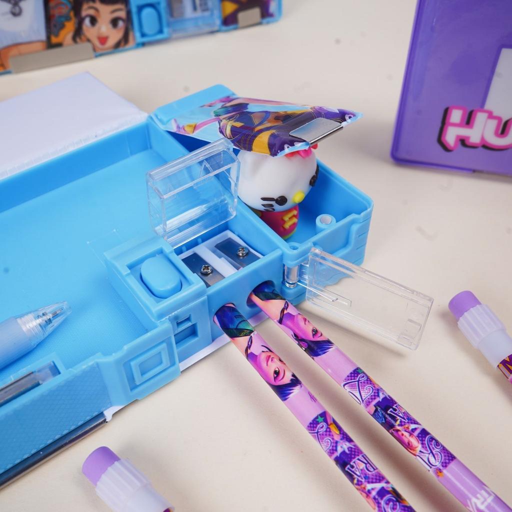 Children's K-POP Witch Hunt Multi-functional Stationery Box, Special Pencil Box for Primary School Students